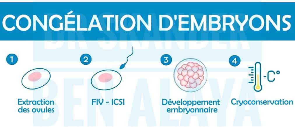 La congélation d’embryons fait partie de la PMA.