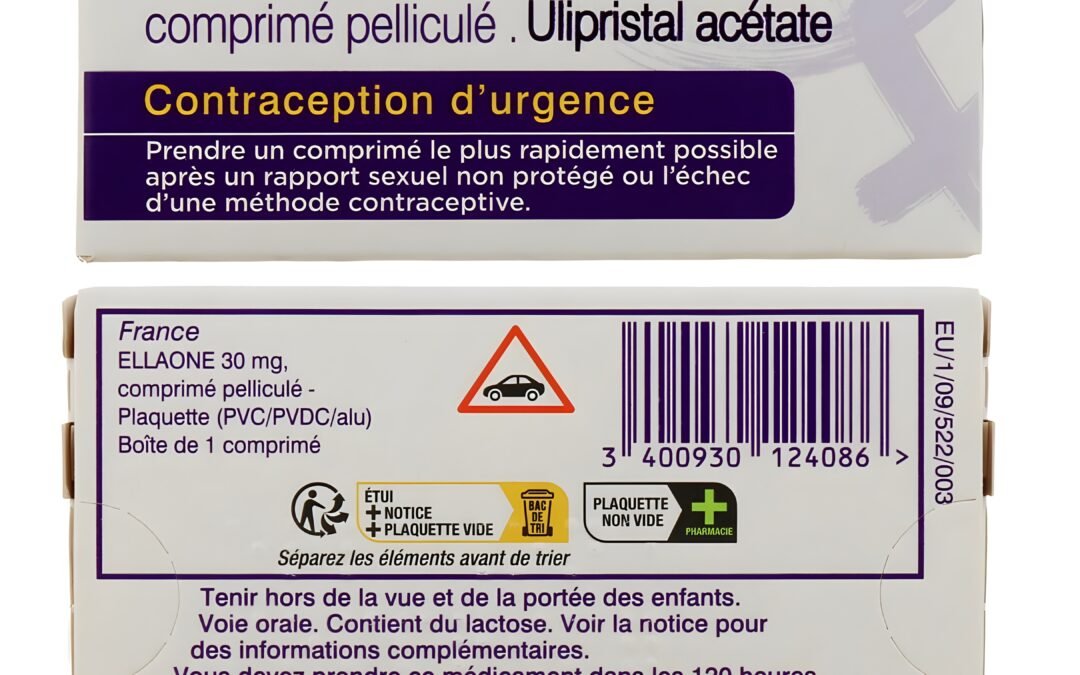 ELLAONE 30 mg, comprimé, boîte de 1 – Ulipristal acétate (pilule du surlendemain)